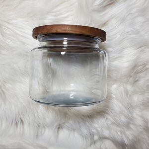 Glass Storage Jar with Acacia Wood Lid